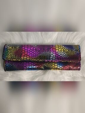 Multicolor Iridescent Honeycomb Clutch - Women Bags